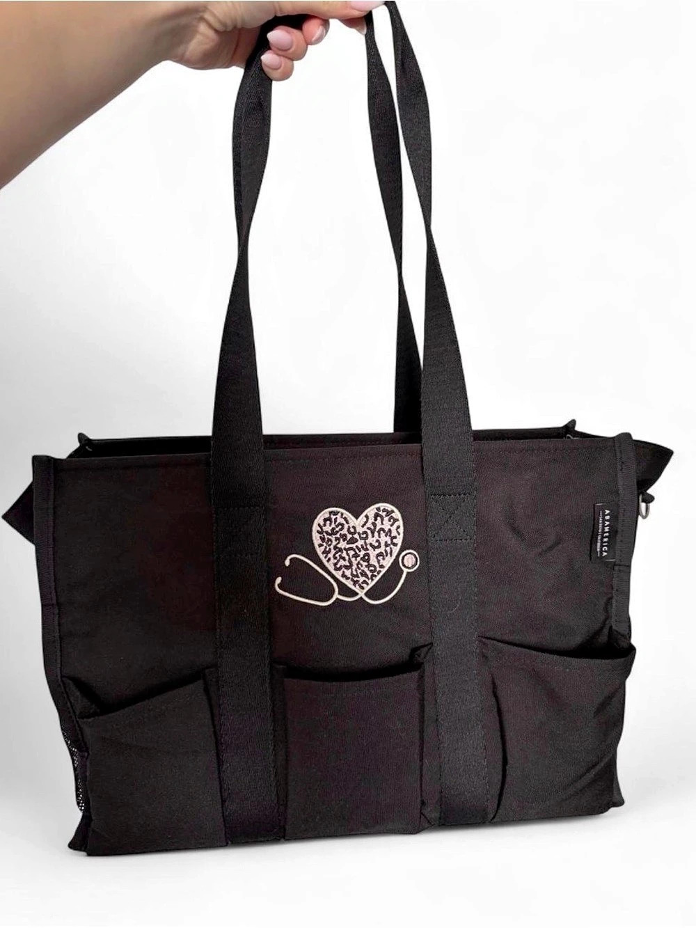 Nurse Bag for Work Black Tote